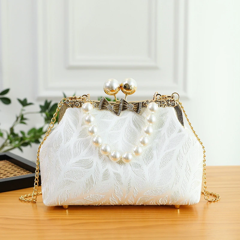 【树叶羽毛-蝴蝶结】新中国国风旗袍马面裙搭配手提斜挎包百搭A720