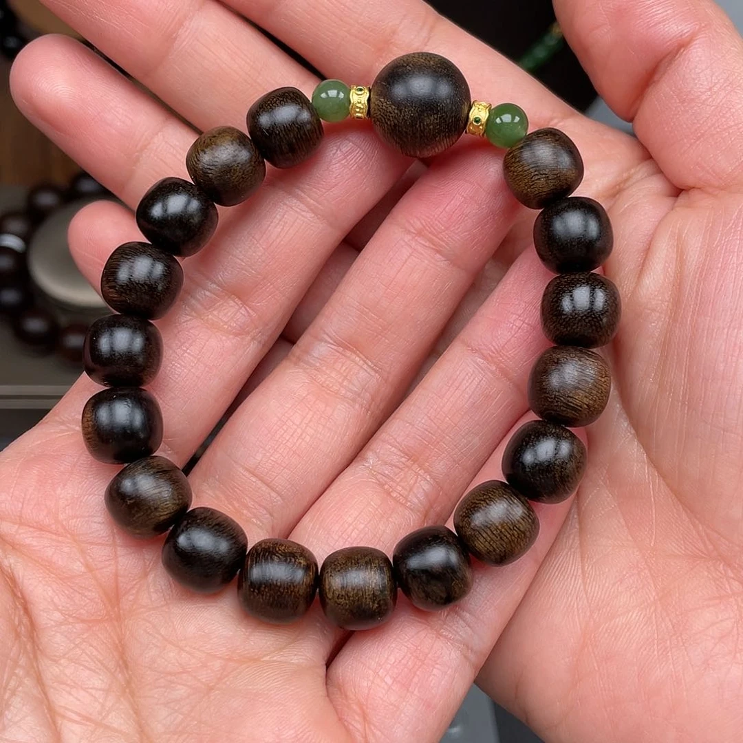沉香手串越南芽庄白棋1.0瘿子瘤疤