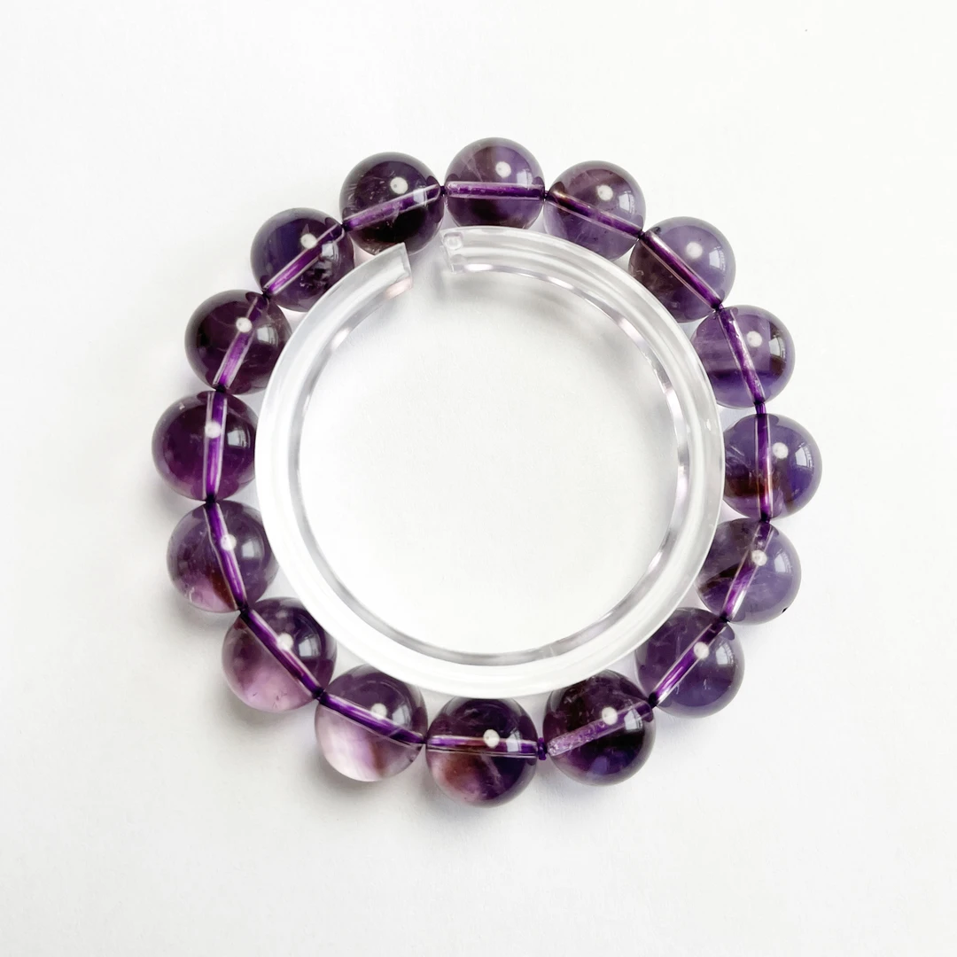 【玻利维亚】天然紫水晶高品质素串水晶手串