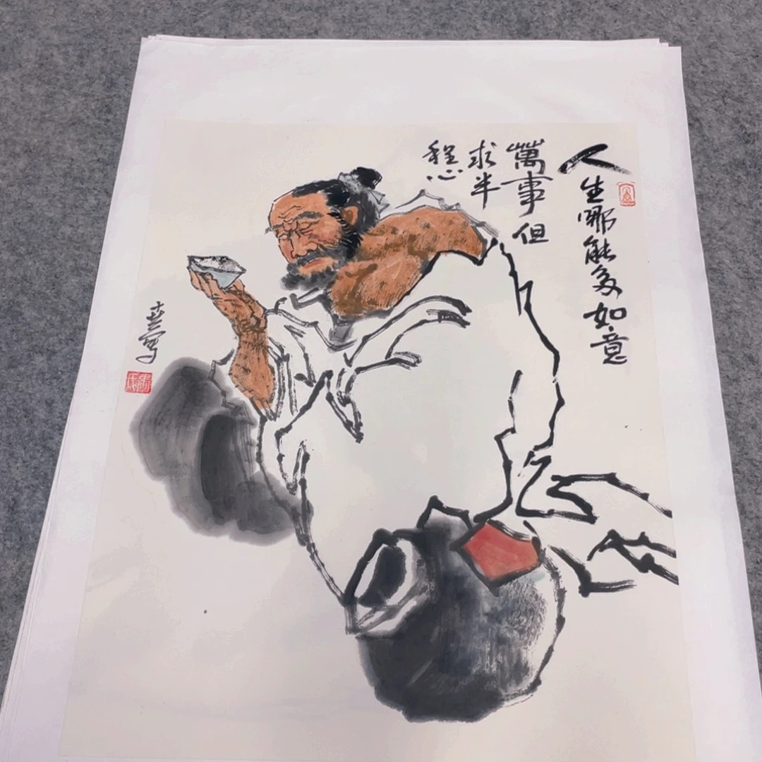 国画1.4平尺纯手绘国画作品