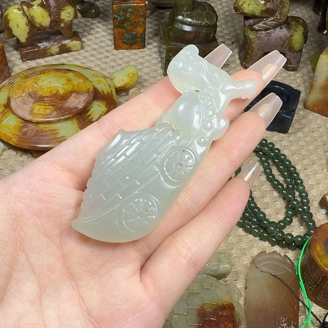 白玉菩提吊坠挂件