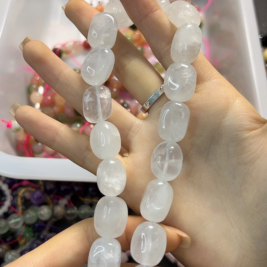 玛瑙/玉髓合金珠宝半成品白水大块块一条