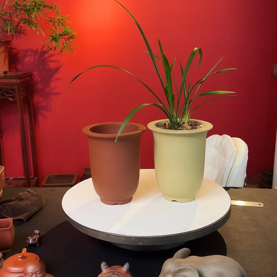 自***风紫砂花盆紫砂花盆