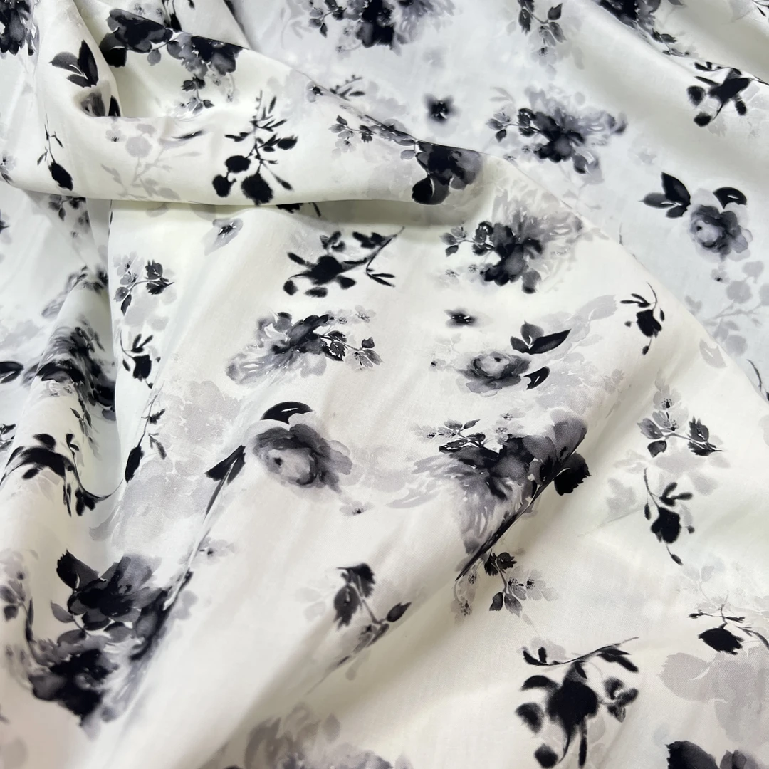 夏薄垂感亲肤柔软爽滑佰汇福天丝木棉布料连衣裙布料面料人棉布料