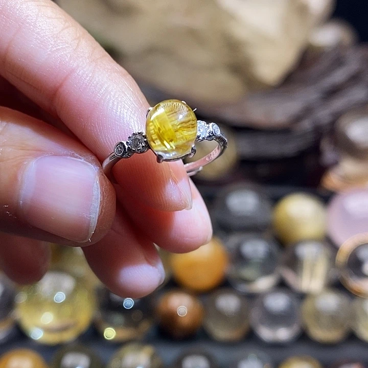 水晶珠宝半成品银S925镶嵌