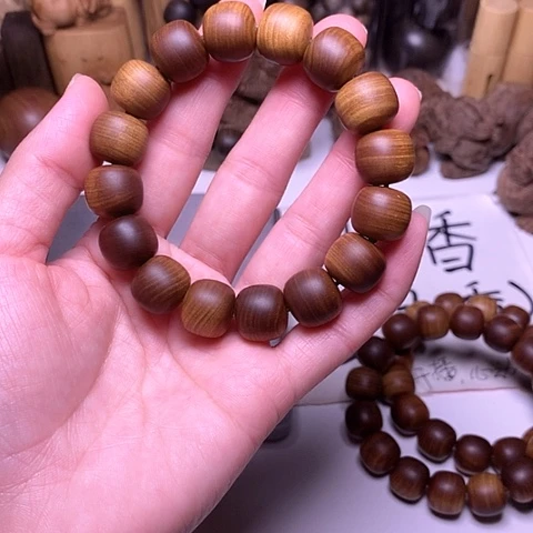 檀香木手串/手链檀香黑肉13/14横纹虎皮沉