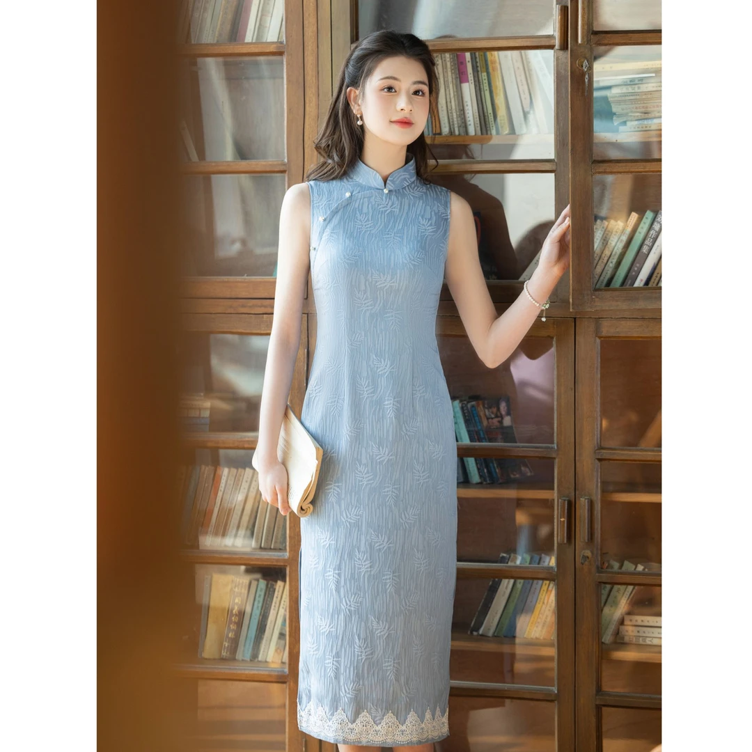 【素雅天成】中国风复古气质传统款旗袍修身新中式日常旗袍衣长120