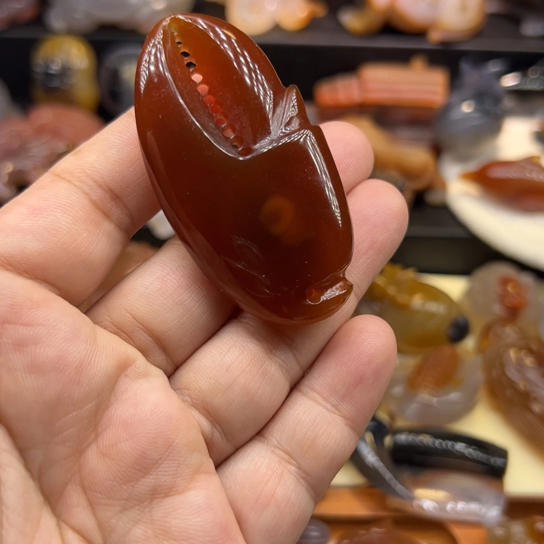 玛瑙/玉髓未镶嵌挂件/手玩