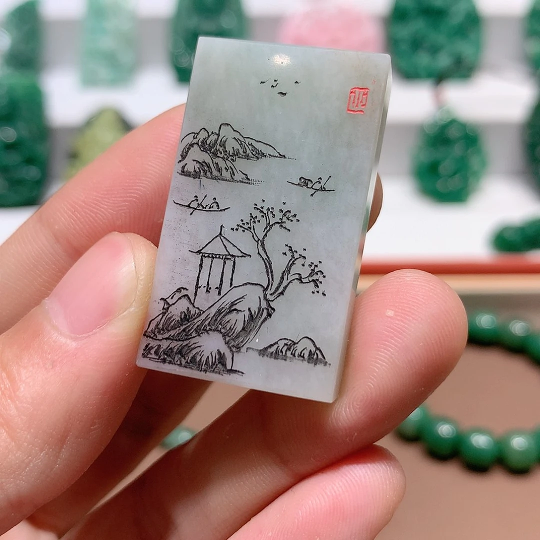 独山玉挂件未镶嵌