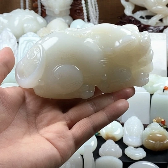 手链未镶嵌和田玉（白玉）