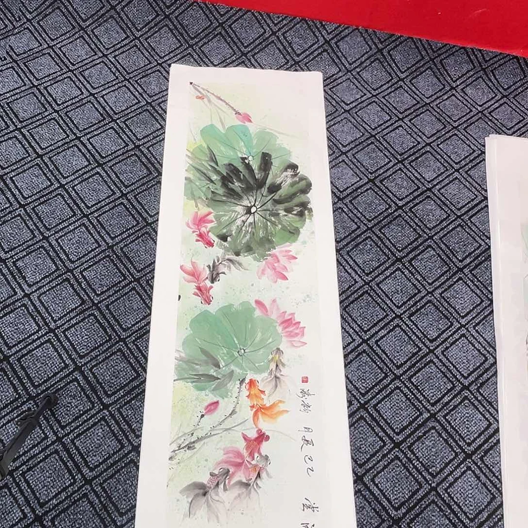 元***春国画龚韵涛四尺对开冯