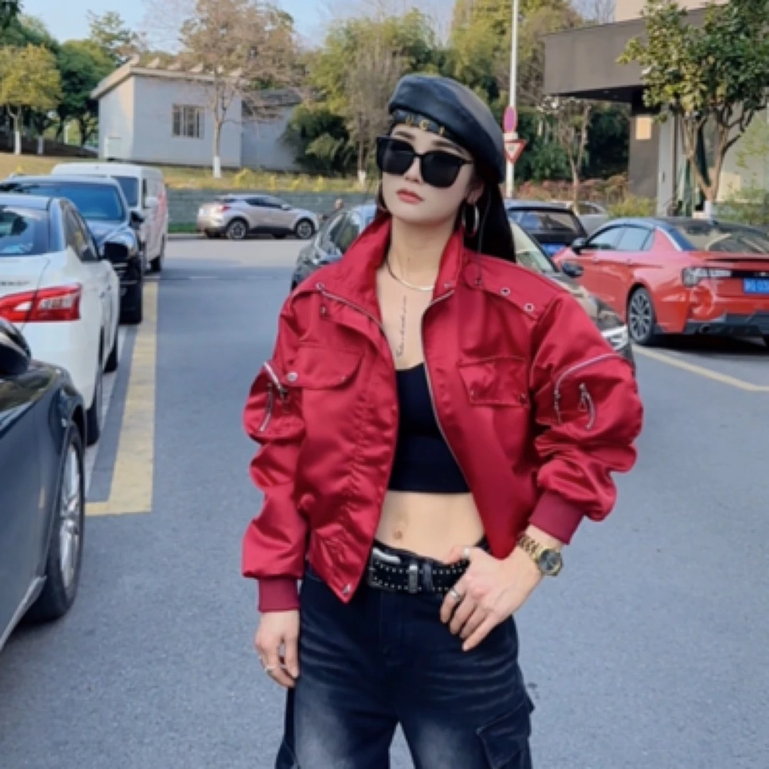 【C度笑笑力推】9642新品时尚小众买手设计款重工短款外套