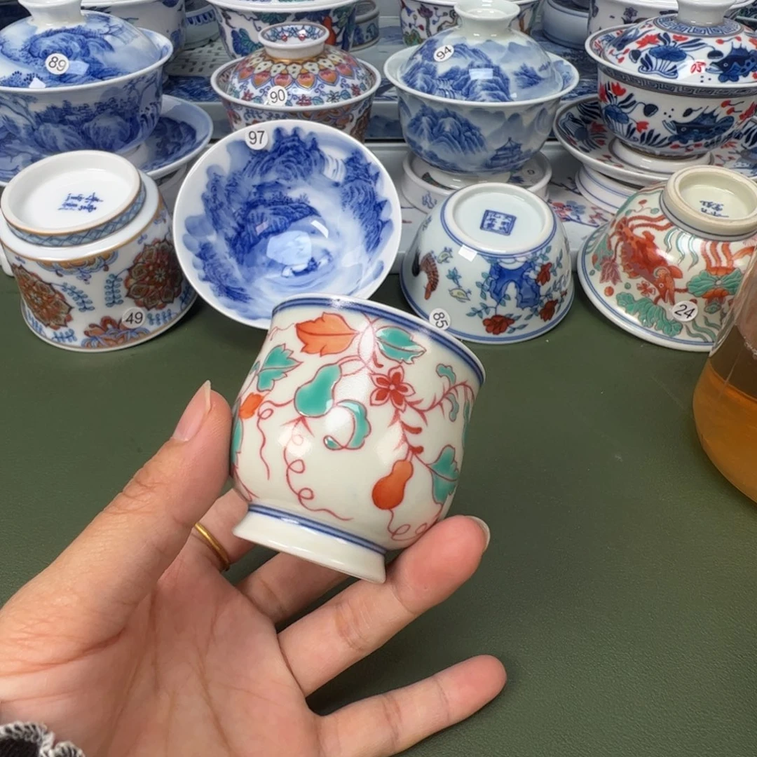 陶瓷景德镇纯手工纯手绘茶具木木25