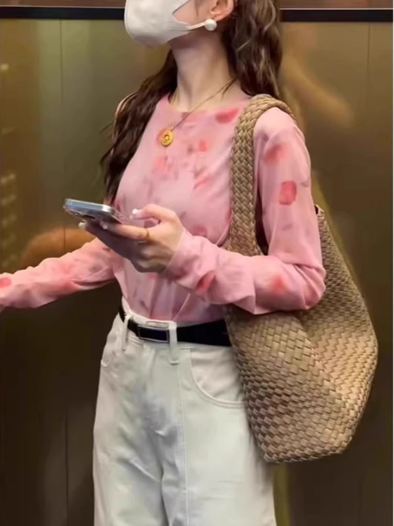 欧货漂亮时尚夏季薄款长袖防嗮衣宽松冰丝防嗮罩衫透明薄衫上衣