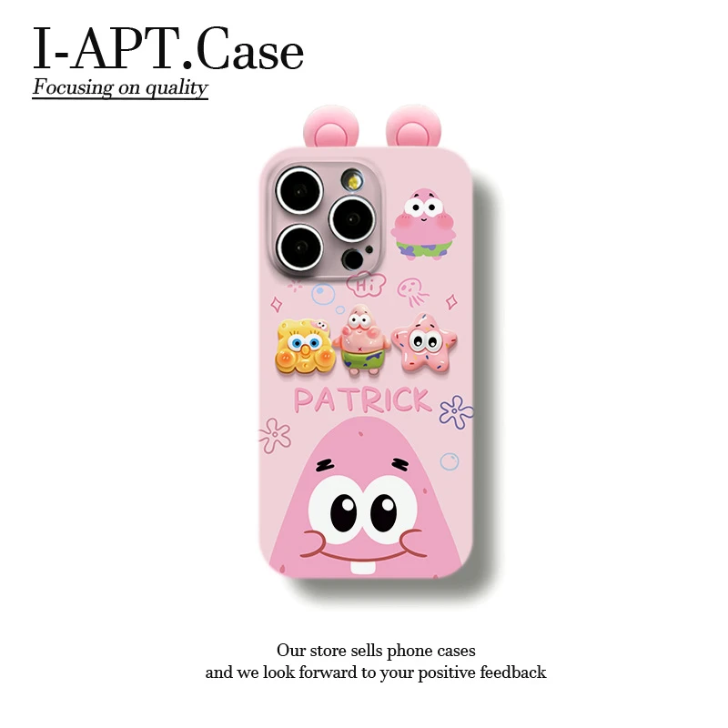 粉派大星小公仔菲林软壳适用iPhone苹果16手机壳华为oppo小米vivo