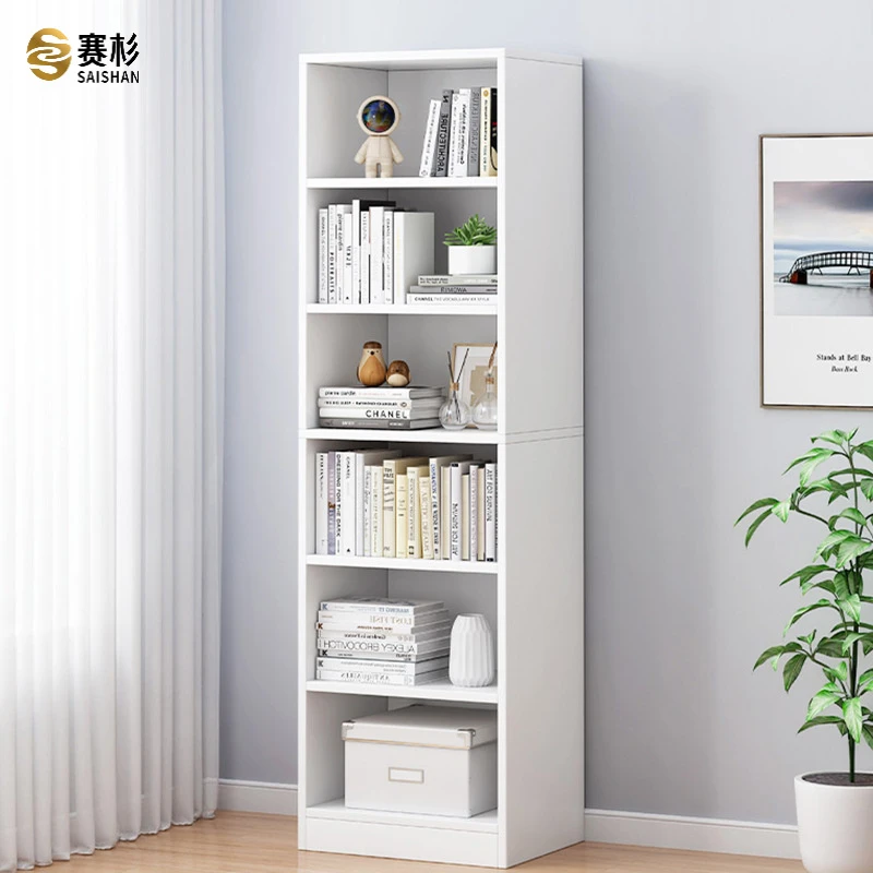 书架落地家用多层客厅储物柜子靠墙边收纳柜简约现代窄版简易书柜