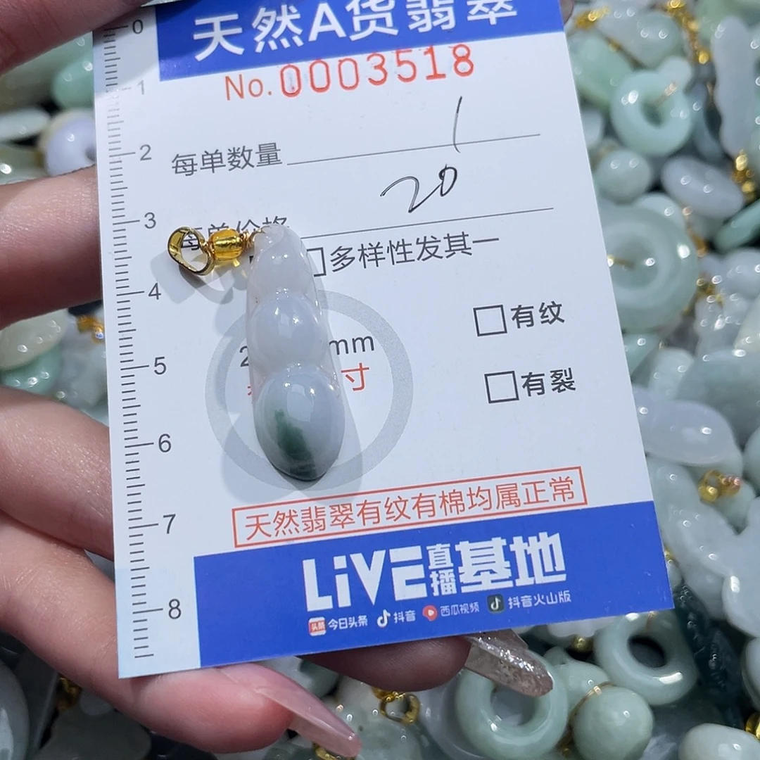 翡翠未镶嵌吊坠(不含链)