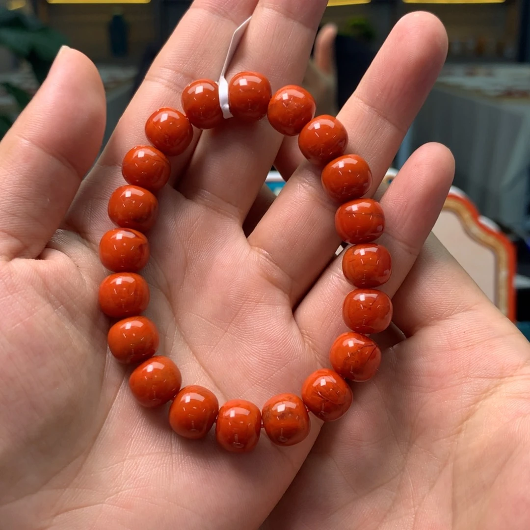 【闪购商品】手串未镶嵌南红玛瑙L瓦西老型单圈11mm