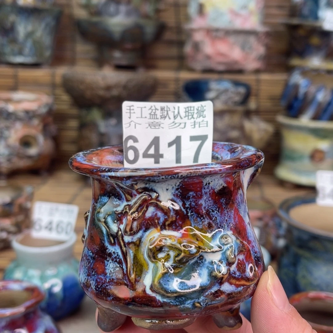 手工花盆默认瑕疵完美者勿拍