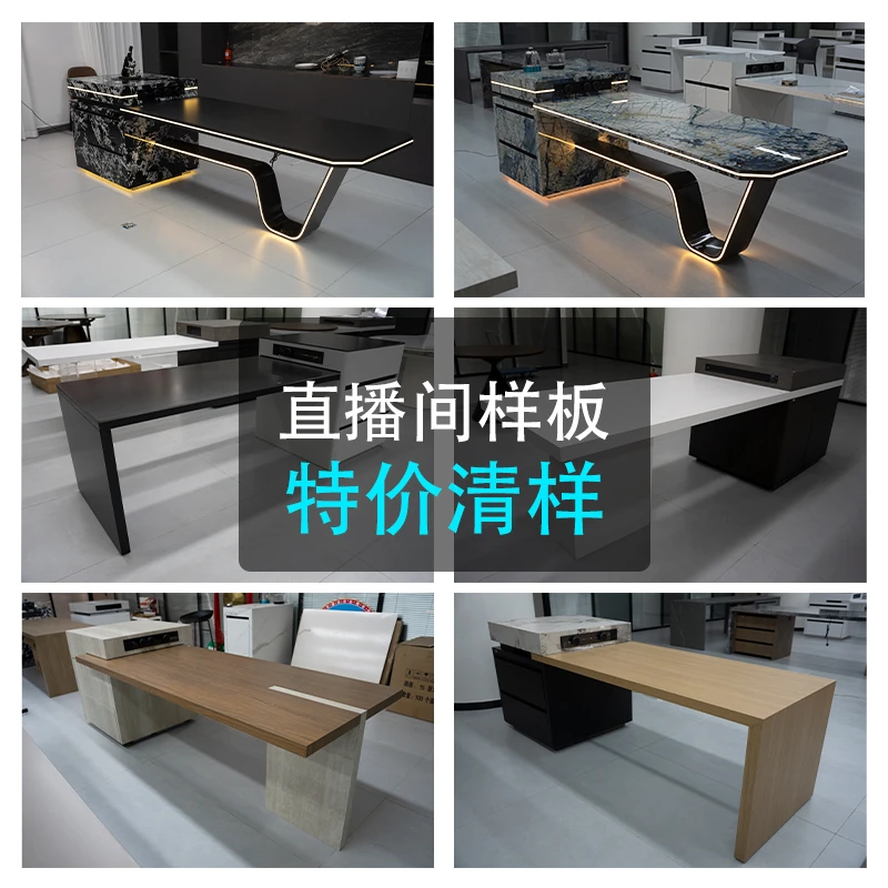 【 现货五折清样】岛台餐桌一体家用岩板高端餐桌导台倒台轻奢