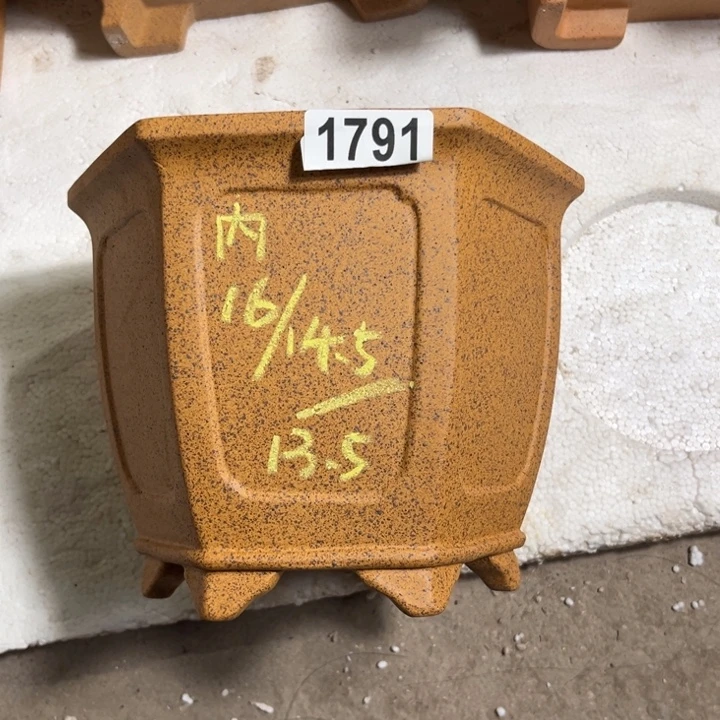 花盆紫砂 福利放漏柴烧宫灯六方1791