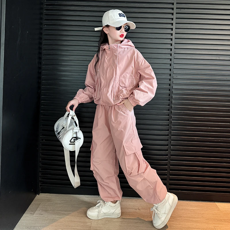 女童秋装套装2025新款儿童韩系穿搭大童女孩春秋款网红工装两件套