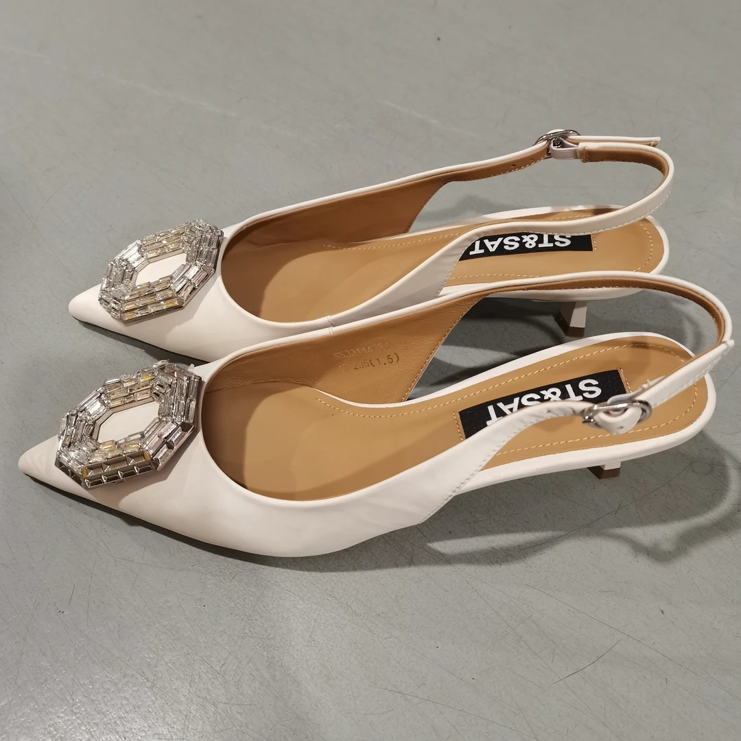 星期六工厂店包头法式细跟高跟鞋女士百搭单鞋