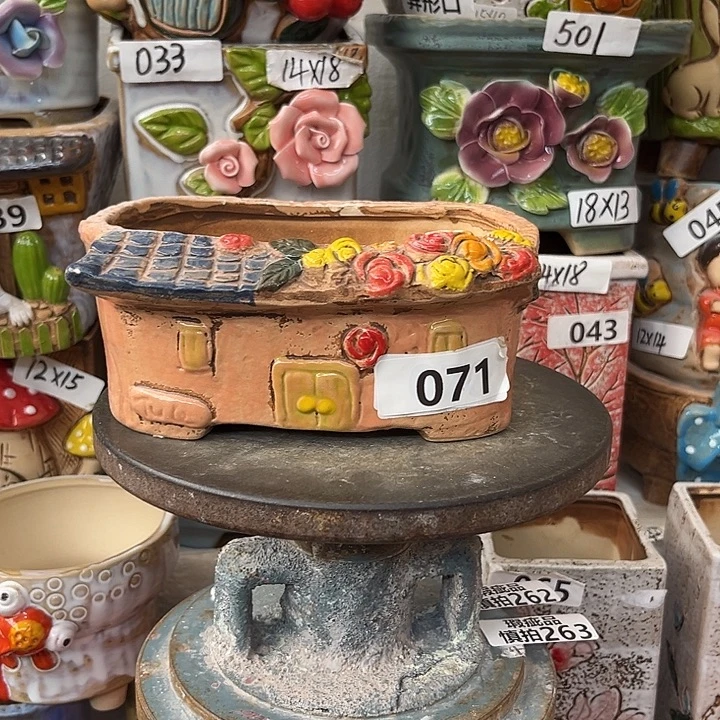 粗陶材质多肉花盆