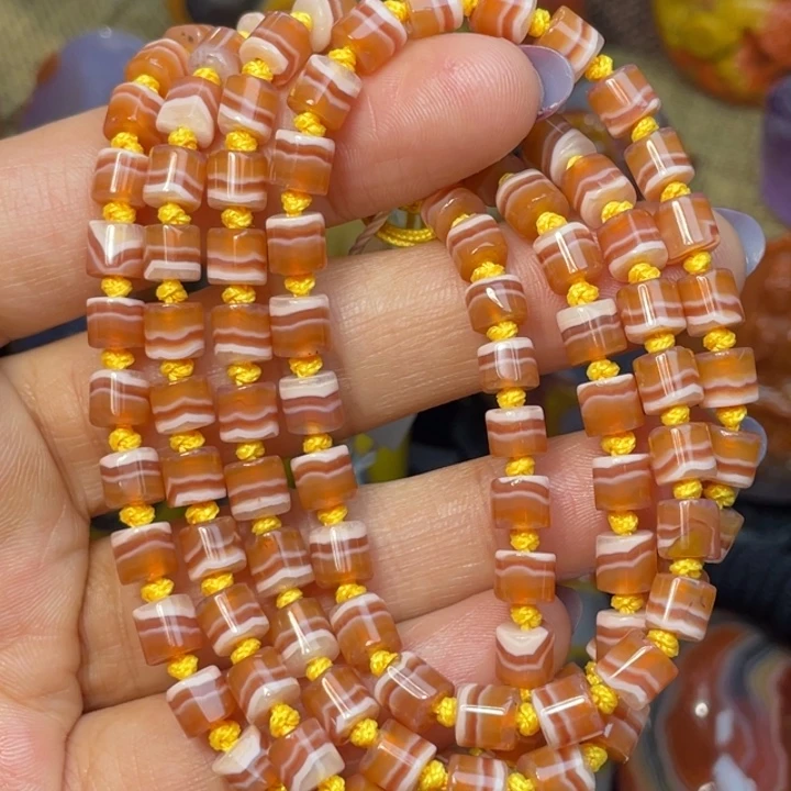 玛瑙/玉髓足银镶嵌珠宝奇石糖心666