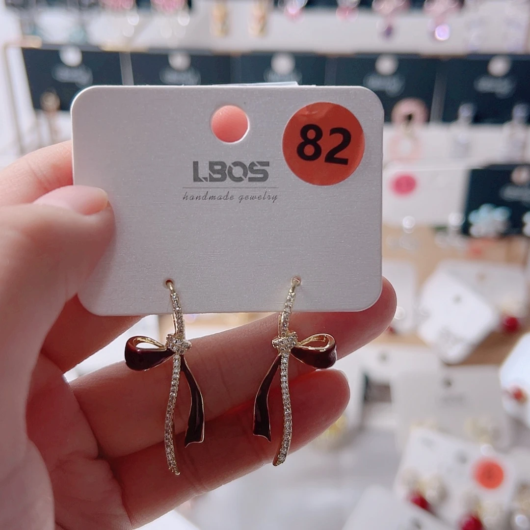 锆石纯铜合金耳环