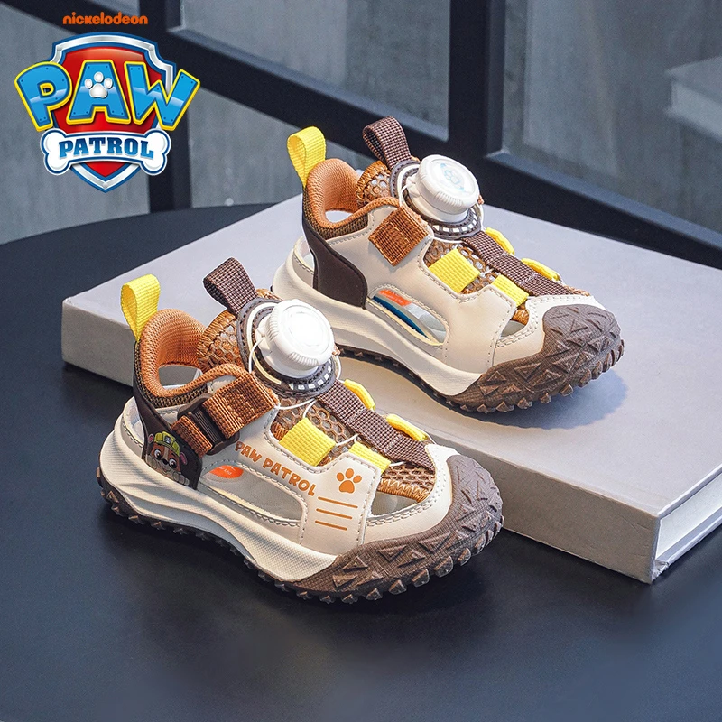 汪汪队正品男童凉鞋2025夏季新款透气软底纽扣儿童鞋子3-6岁女孩