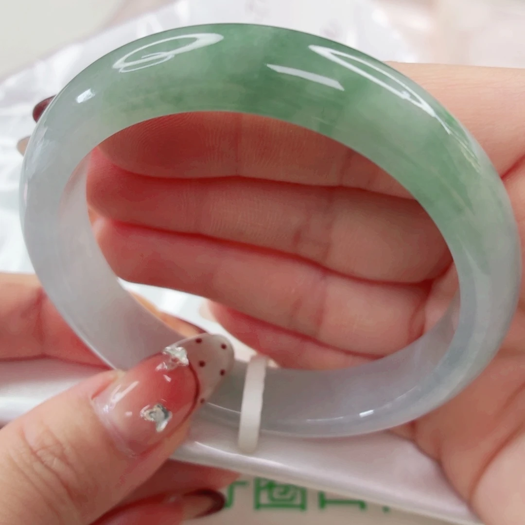 翡翠未镶嵌手镯缅甸天然A货翡翠58.7