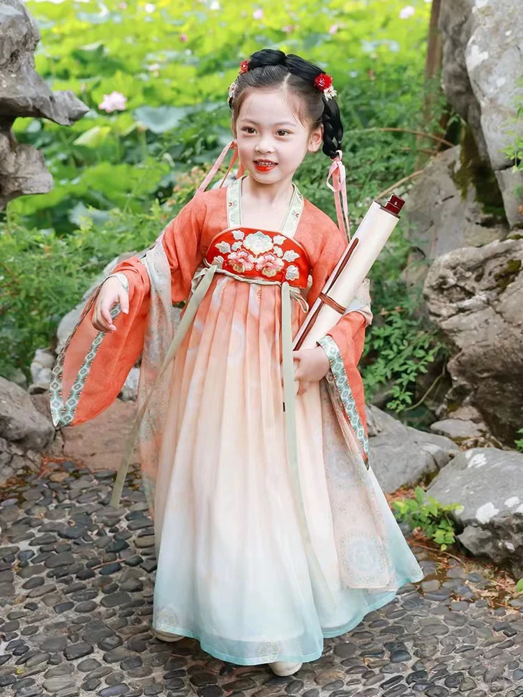 女童汉服古风裙韦芳 默认微瑕不退换