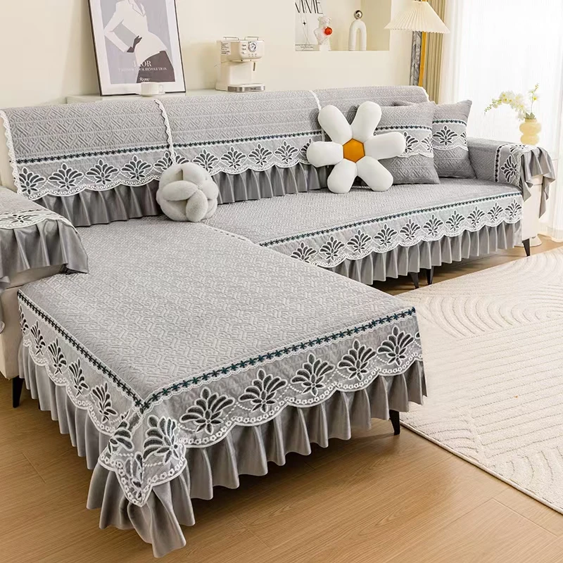 四季款通用简约防滑加厚沙发套布艺沙发垫防尘靠背巾