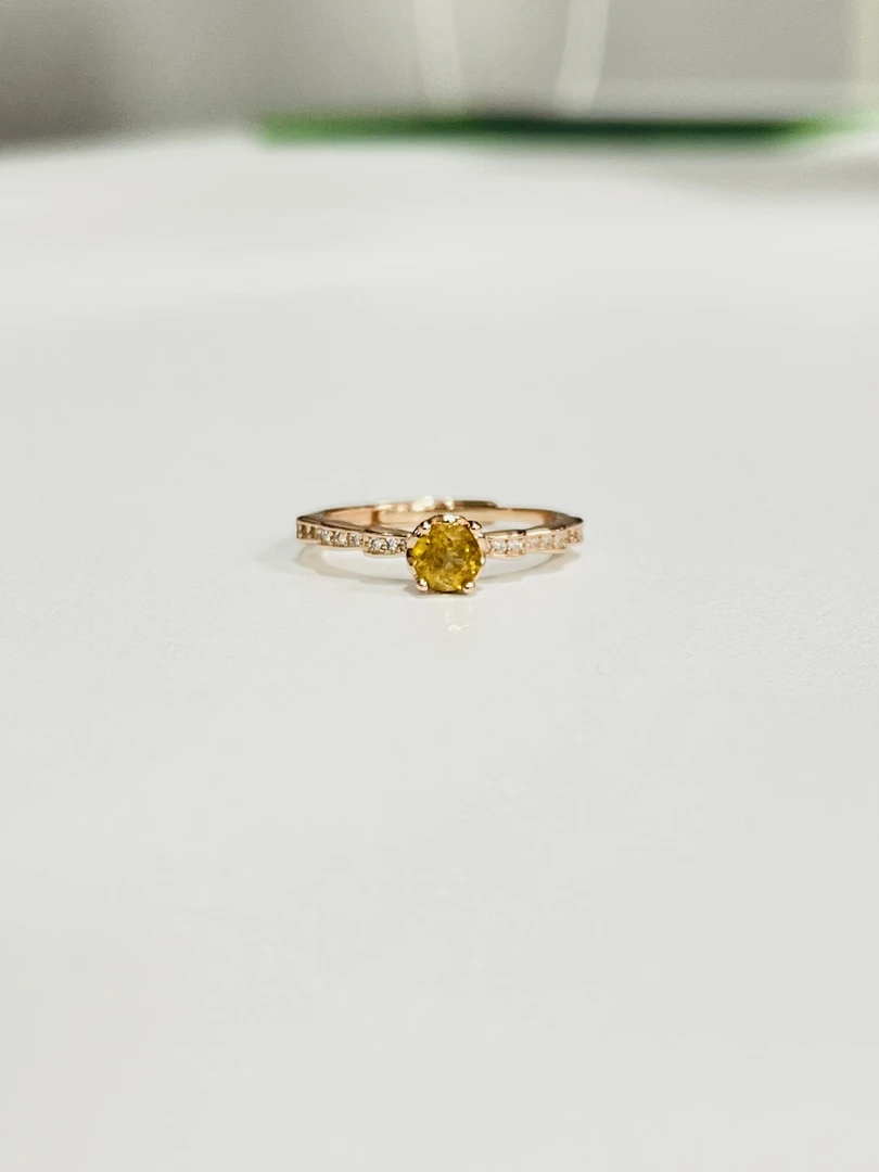 H TC03-260 S 925银碧玺戒指 -主石:0.3ct± -多样性发货