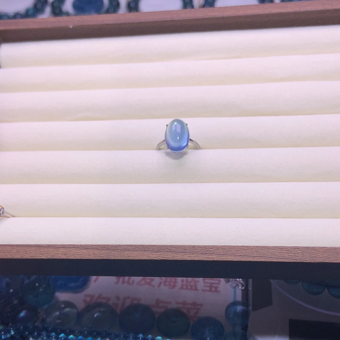 未镶嵌手串水晶海蓝宝戒指168元