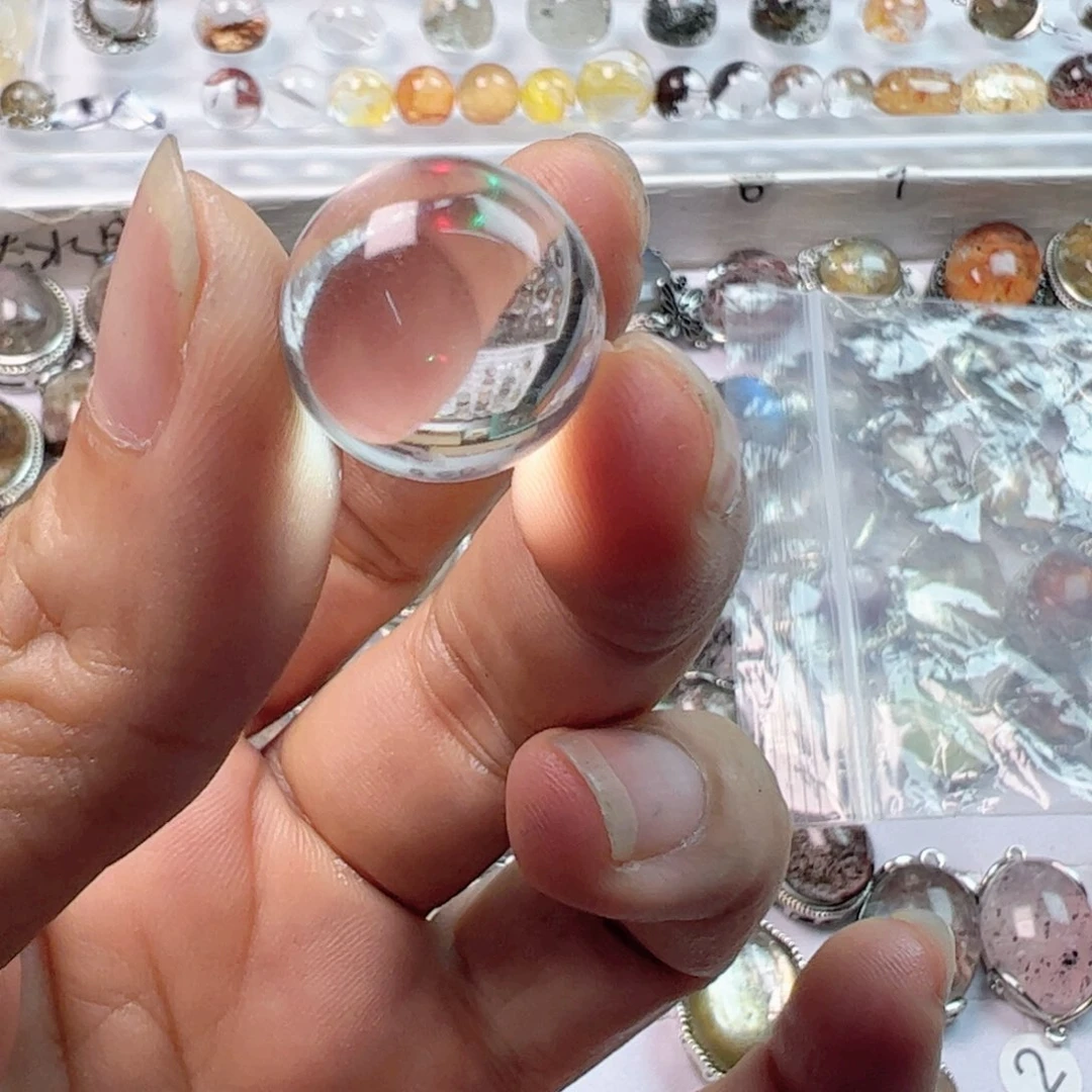 屁***桃水晶手链银S800镀金镶嵌