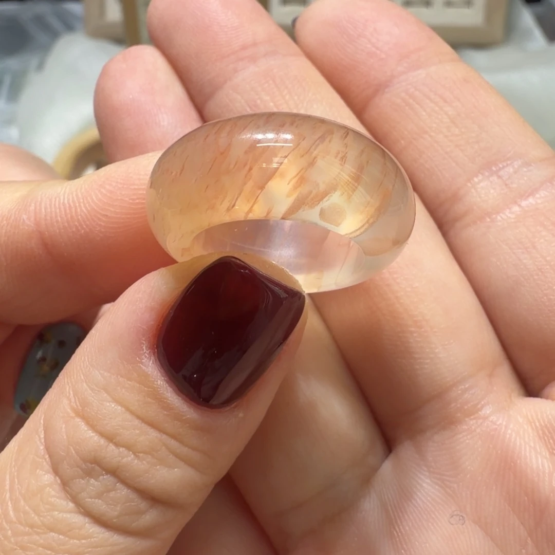 玛瑙/玉髓未镶嵌戒指港10/11/内15.9
