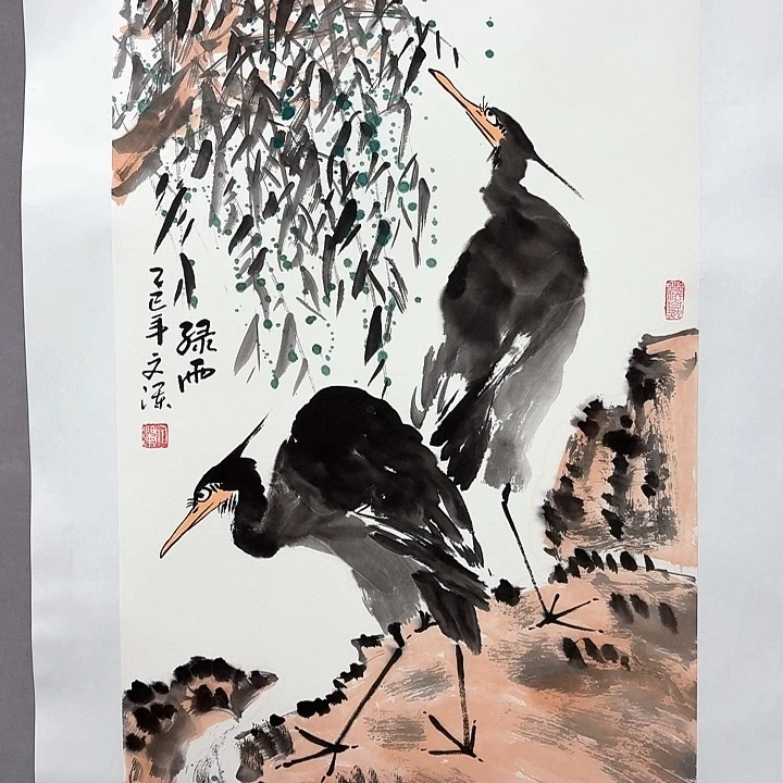 国画亲笔手绘放心去藏
