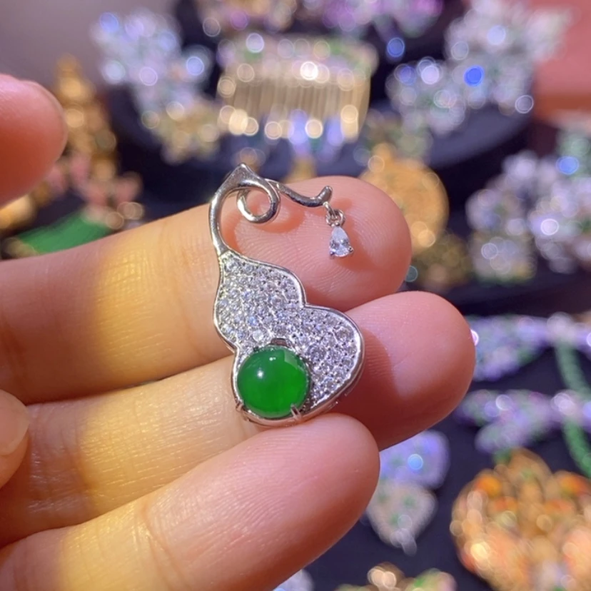 【闪购商品】银S925镶嵌挂件翡翠