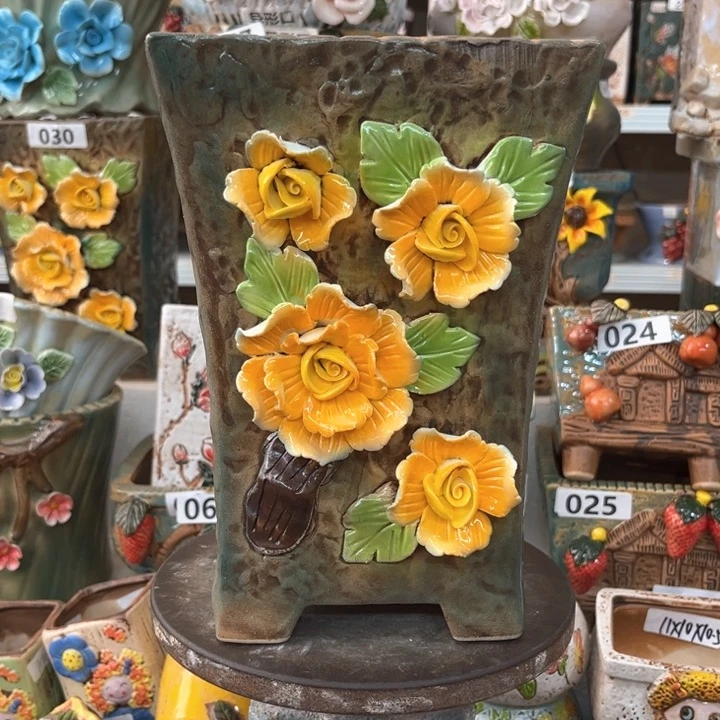 紫砂花盆粗陶材质多肉花盆