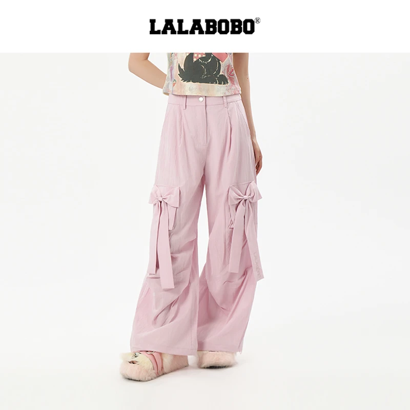 金源LALABOBO新款春夏秋款时尚宽松休闲长裤RBEA-ZC11