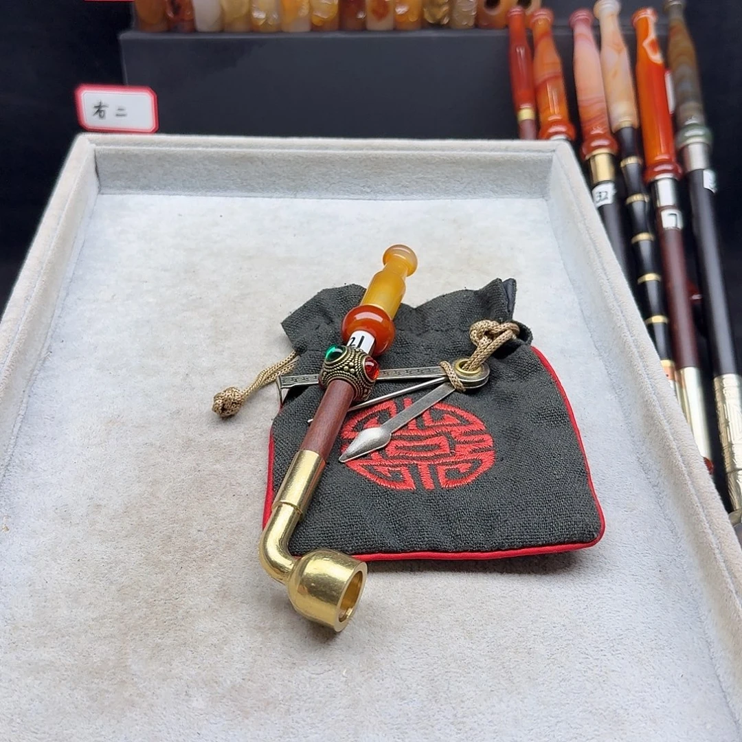 刘***豪旱烟袋18厘米玛瑙嘴