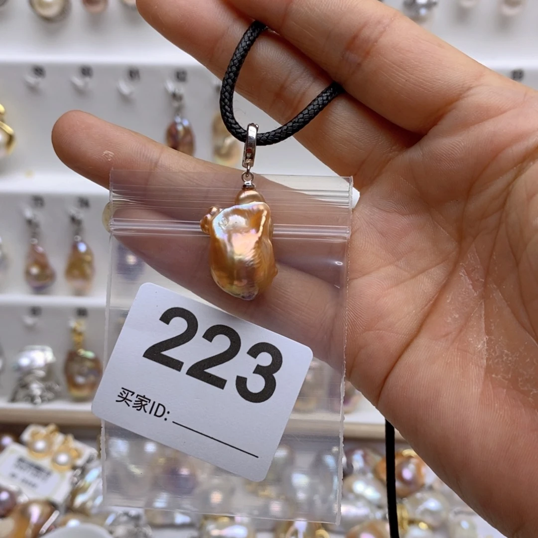 淡水珍珠颈饰银S925镶嵌223