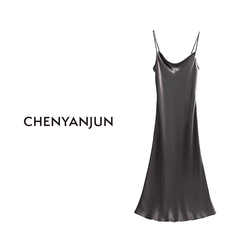 【小心甘专属】CHENYANJUN性感一字领微荡领连衣裙 CYJ-YJO125-Y006
