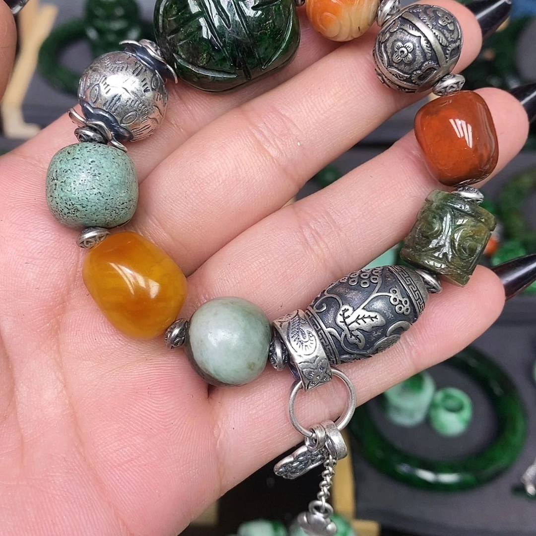 未镶嵌手链翡翠沥*漂亮美眉