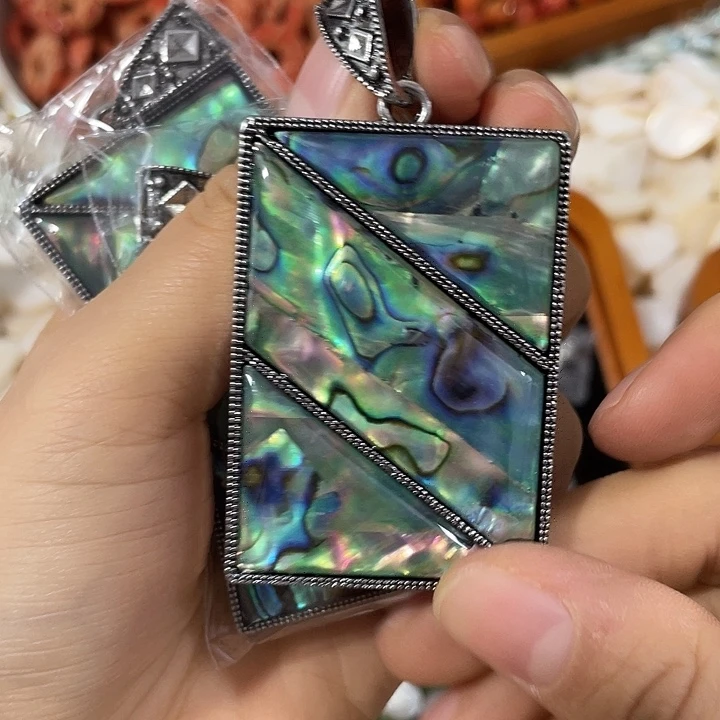 玛瑙/玉髓合金珠宝半成品一个鲍鱼贝大号吊坠