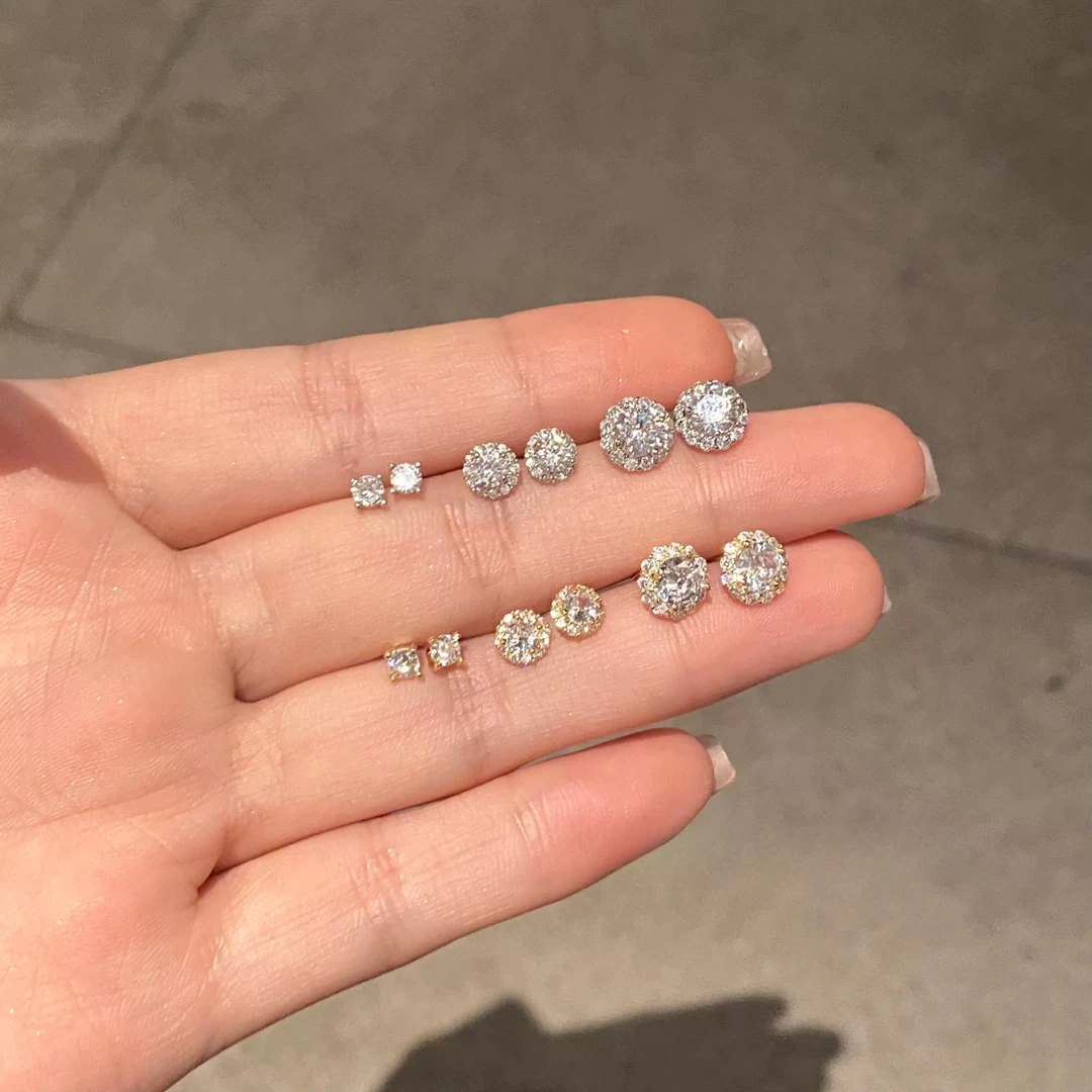 铜合金耳饰 三对套装 精致小巧耳钉耳环百搭小众轻奢耳饰F1902