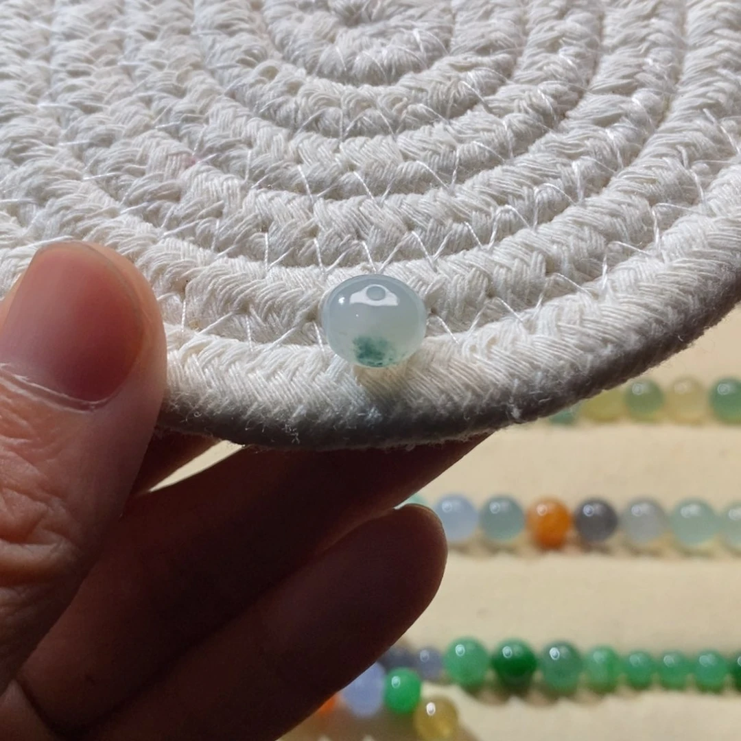 散珠翡翠9.5×7天然翡翠A货散珠