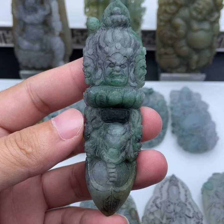 未镶嵌定制翡翠降魔杵